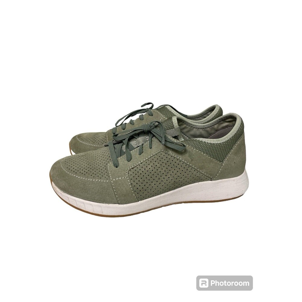 Dansko Cozette Shoes Womens EU 36/US 6 Green Suede Workwear Athleisure Sneakers